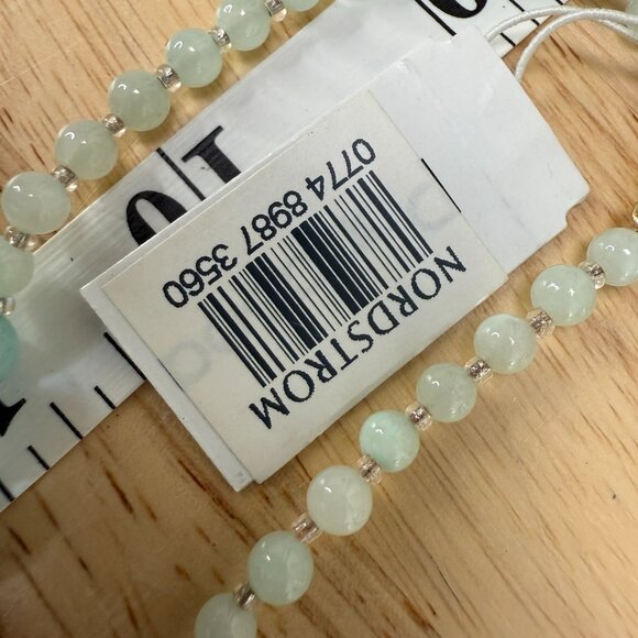 Multi-Strand Beaded Necklace In Turquoise Gold & White - Picture 5 of 9